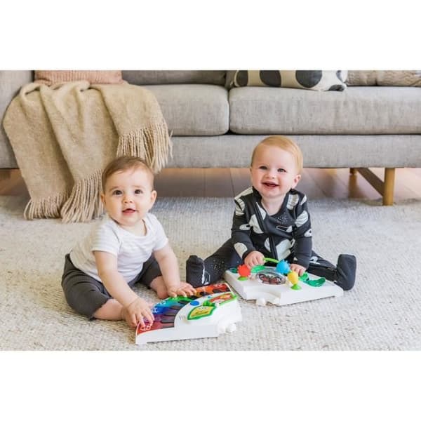 BABY EINSTEIN 4-in-1 vauvan aktiviteettipöytä, 360° pyörivä, turvallinen, irrotettava aktiviteettilelu, piano, musiikki