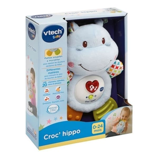 VTECH BABY - Croc'Hippo Skallra - Vävd Plysch