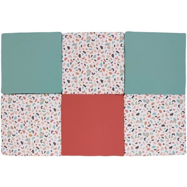 Maxi Malin legemåtte - TINEO - 5-i-1 udviklende måtte - 180 x 120 cm - Geometrisk / Sjove dyr