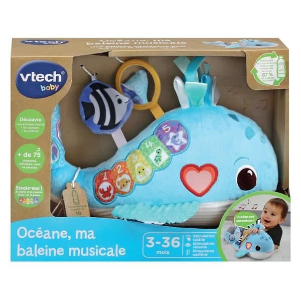 VTECH OCEANE. MY MUSICAL WHALE (KIERRÄTETTYJÄ MUOVIPULLOJA)