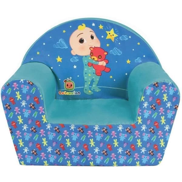Fun house cocomelon klubbfåtölj för barn, garanterat franskt ursprung, h.42 x b.52 x d.33 cm