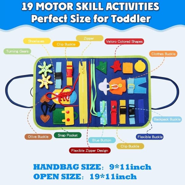 Busy Board Montessori Toy - Aktivitets- och utvecklingsleksaker för barn ,Montessorispel Lär dig finmotorik, Alzheimers produkter