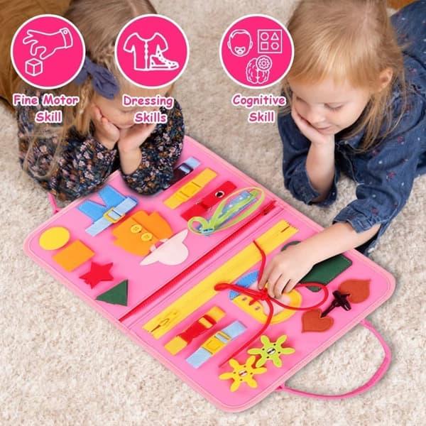 Busy Board Montessori Toy - Aktivitets- och utvecklingsleksaker för barn ,Montessorispel Lär dig finmotorik, Alzheimers produkter