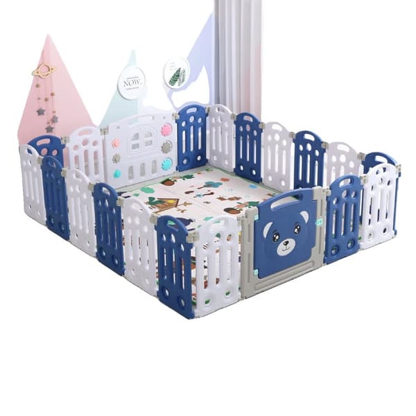 Baby Legeplads, Plastik Materiale, Foldedesign, 18 og 2