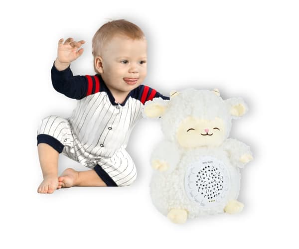 Milly Mally plyschleksak med Milly Sheep-projektor