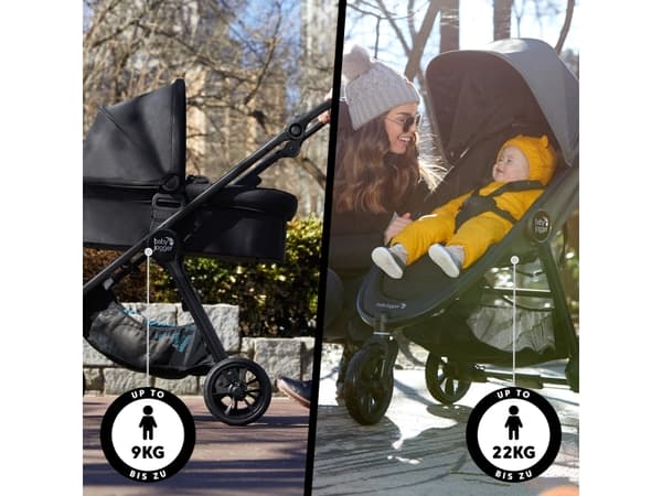 Baby Jogger city mini GT2, Sufflett, Sittvagn för all terräng, Alla, Hollow-out wheels, Hopfällbar, Svart
