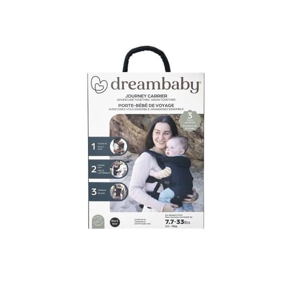 Justerbar bärsele 3-1 - DREAMBABY - TRAVEL - Bekväm och mångsidig - Från nyfödd till barn upp till 15 kg - Svart