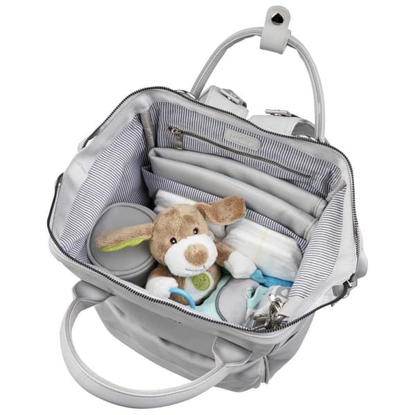 Bababing Organizerväska Mani Dove Grey Leatherette Vit