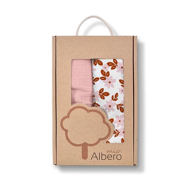 Albero Mio Satin Bomuld And Retro Flower 2 Enheder Bund Vogn