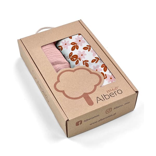 Albero Mio Satin Bomuld And Retro Flower 2 Enheder Bund Vogn