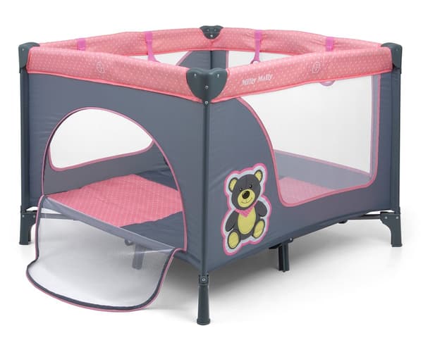 Milly Mally leikkikehä hauska pinkki karhu