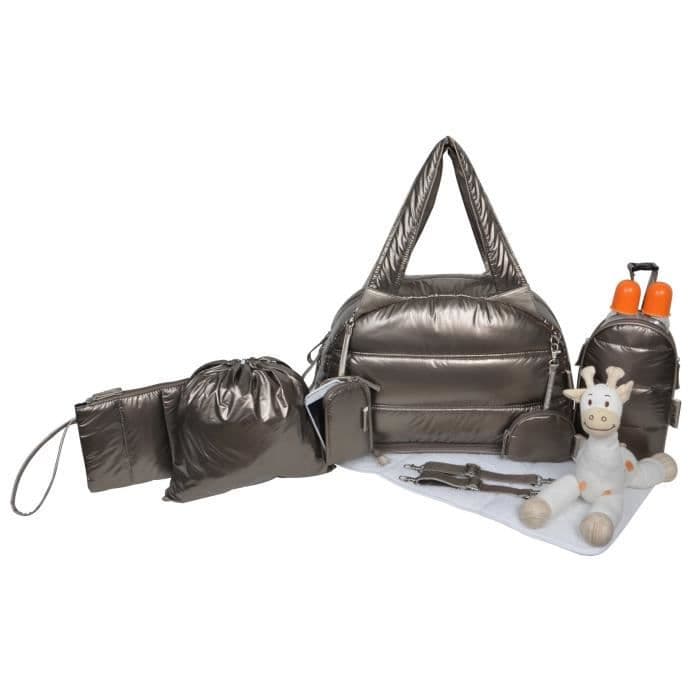 Baby ombord - Bleiepose - Metalpose polstret taske - 24 timers taske med polstret look skiftende mat termo frokostpose