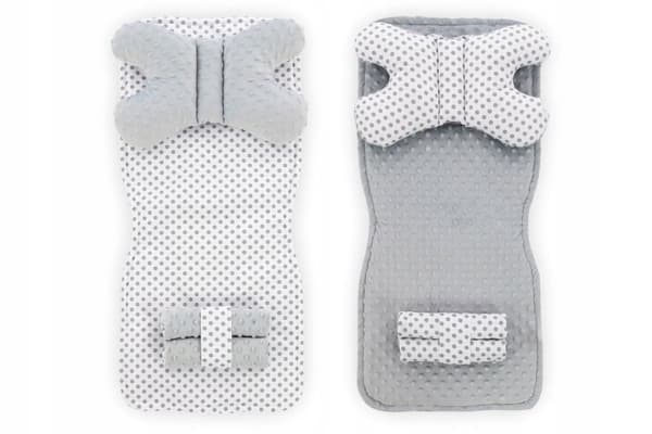 Liggunderlag 4i1 White/Grey Dots JY08