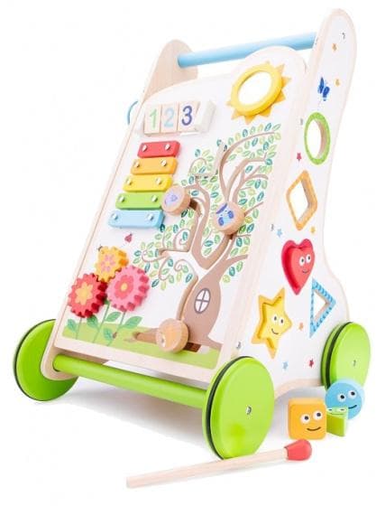 aktiviteter vagn 32 x 32 x 49 cm trä