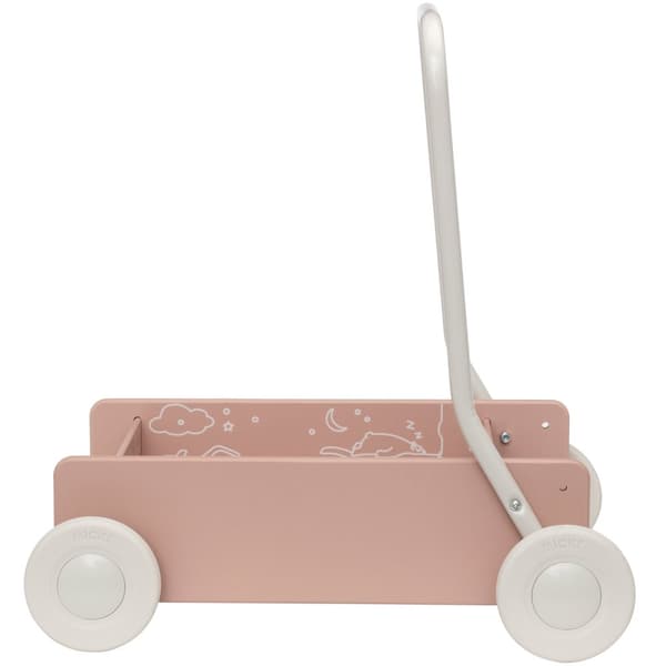 Micki Lære å gå-barnevogn, rosa