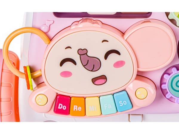 Pædagogisk rollator, Musical pusher, HVID OG PINK bord