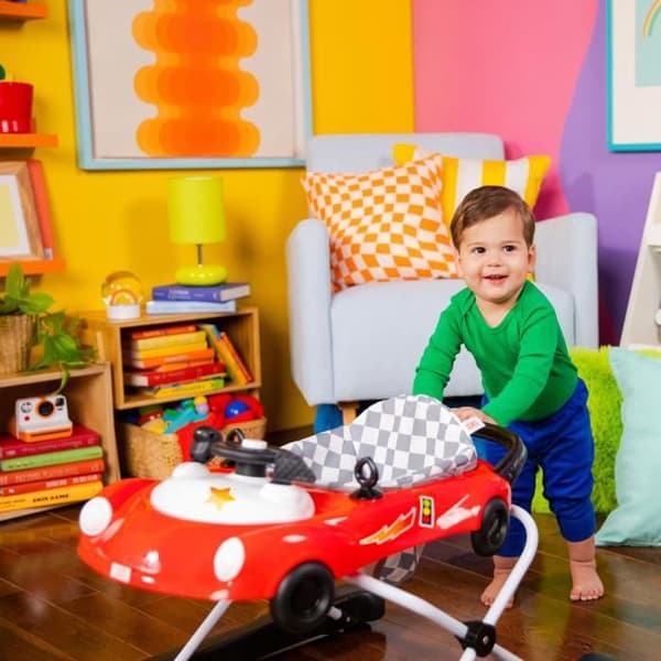 LJUS STARTAR 3 i 1 rollator, liten bil, 3 utvecklande spellägen, röd