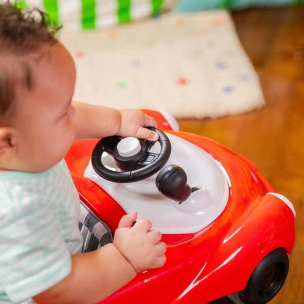 LJUS STARTAR 3 i 1 rollator, liten bil, 3 utvecklande spellägen, röd