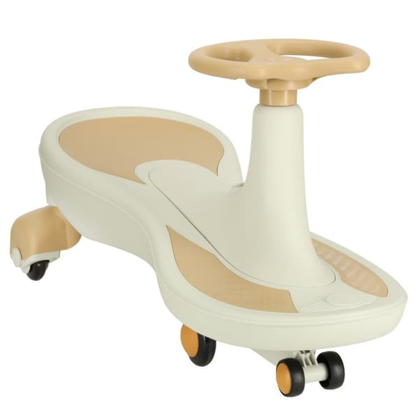 Gravity ride-on, lysende LED hjul, spiller musik, 76cm, beige, max 100kg