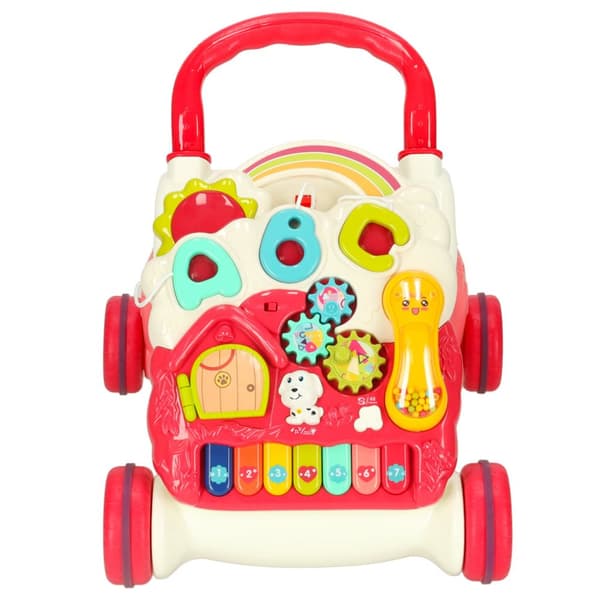 Push walker interaktiivinen opetuspöytä 4in1 pinkki Bibi-inn