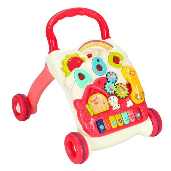 Push walker interaktiivinen opetuspöytä 4in1 pinkki Bibi-inn