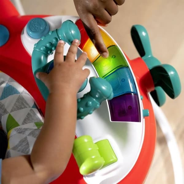 BABY EINSTEIN Ocean Explorers Bounce Play Area - Litet flygplan, flerspråkiga interaktiva leksaker, 360 graders vridbar sits