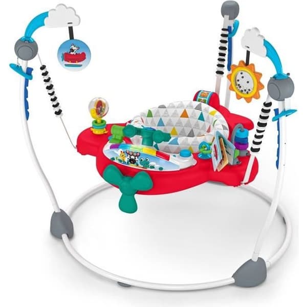 BABY EINSTEIN Ocean Explorers Bounce Play Area - Litet flygplan, flerspråkiga interaktiva leksaker, 360 graders vridbar sits