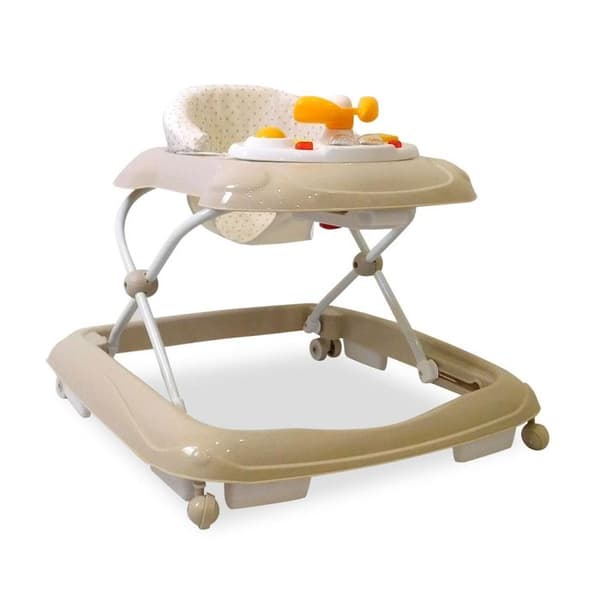 Stars Walker - Beige - ASALVO - Justerbar i 3 höjder - Svängbara hjul - Aktivitetsbricka