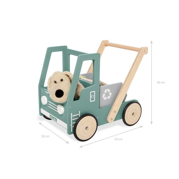 Rootz Learning Walker 'Kipplaster Fred' - Baby Walker - Taapero Walker - Säädettävä jarrutus - 54 cm x 38cm x 47cm