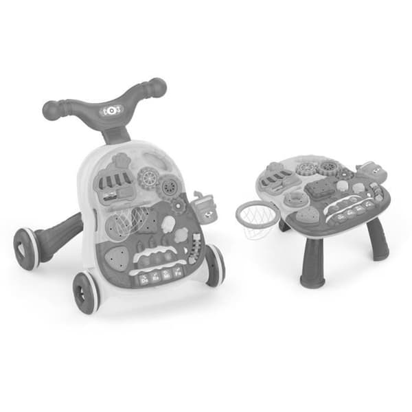 Kikkaboo Trotteur 2 i 1 Candy Party Lekbord Korg, bollar musik ljus [Rosa]