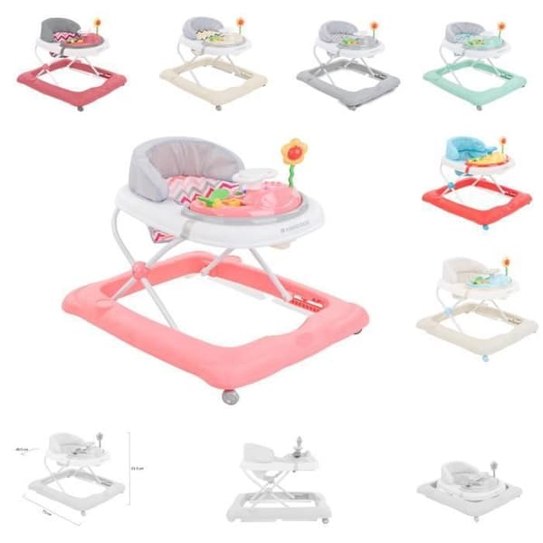 Kikkaboo trotteur Misty justerbar höjd i 3 positioner lekcenter [Rosa]