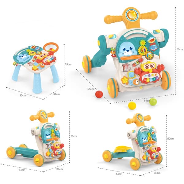 WOOPIE BABY Pusher Walker Walker Educational Table Scooter Ride on 4 in 1