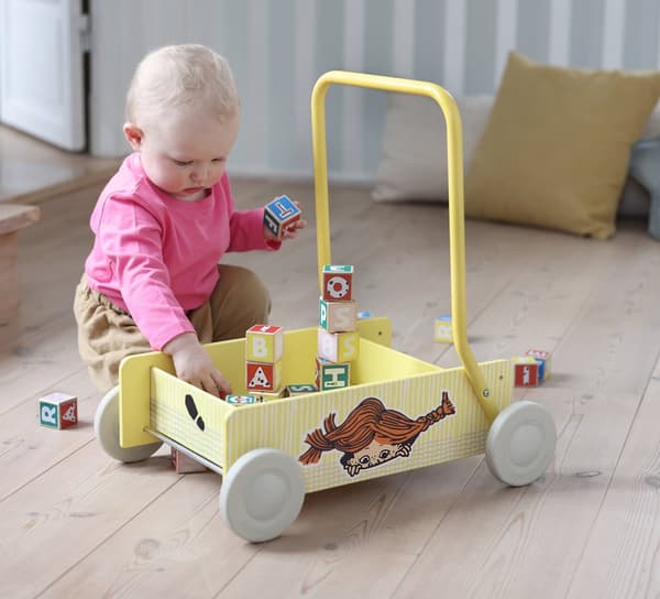 Pippi Lära Gå Vagn Gul Micki