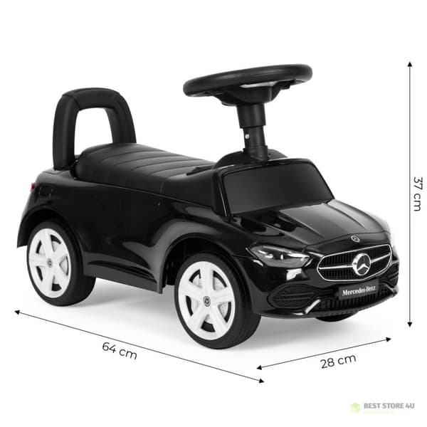 Kørebil Mercedes C-KLASSE interaktivt rat lyder sort