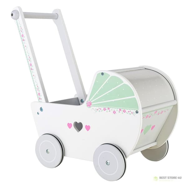 Trä dockvagn pusher gåstol ECOTOYS