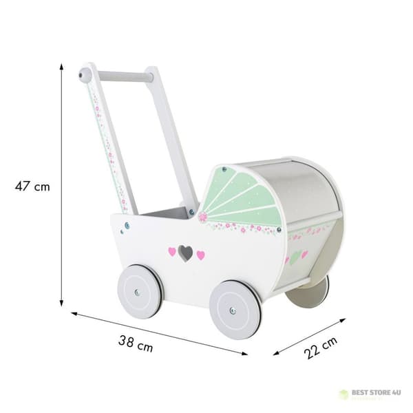 Trä dockvagn pusher gåstol ECOTOYS
