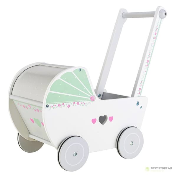 Trä dockvagn pusher gåstol ECOTOYS