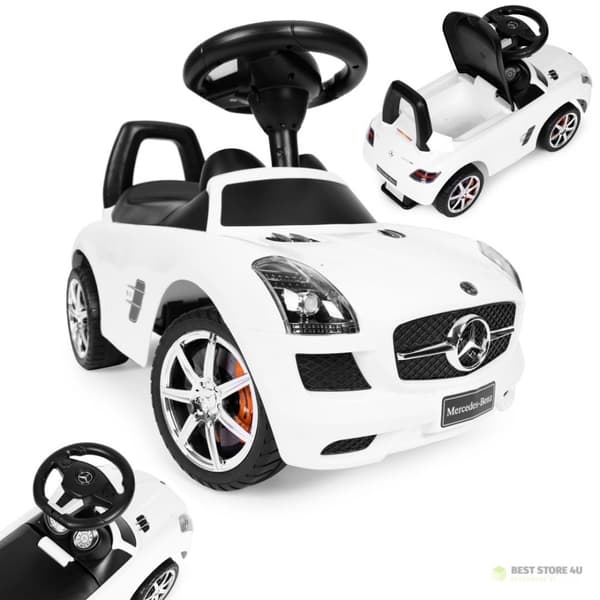 Kørestol til børn Mercedes SLS AMG hvid
