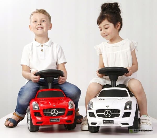 Kørestol, pusher Mercedes rød SLS AMG rød