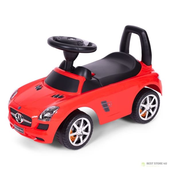 Kørestol, pusher Mercedes rød SLS AMG rød