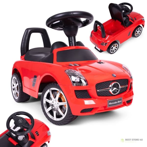 Kørestol, pusher Mercedes rød SLS AMG rød
