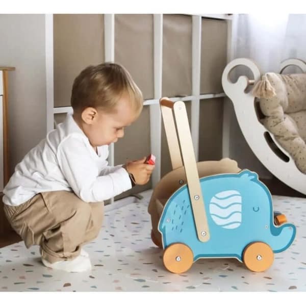 Viga Toys - Gåvagn "Elefantvagn" - Från 12 månader