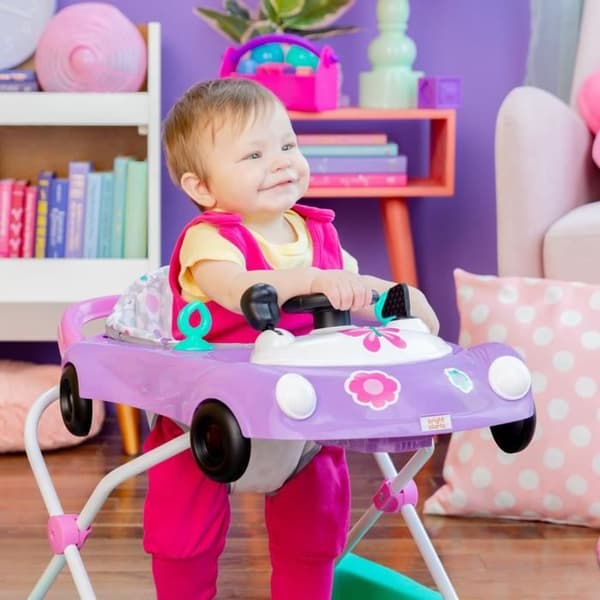 BRIGHT STARTS 3-in-1 Walker, Pieni auto, 3 kehittyvää pelitilaa, Violetti