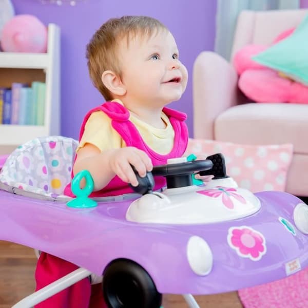 BRIGHT STARTS 3-in-1 Walker, Pieni auto, 3 kehittyvää pelitilaa, Violetti