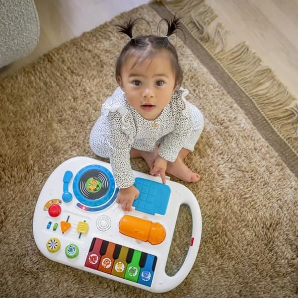 Gåstol og aktivitetsbord 4 i 1 musiklegetøj - BABY EINSTEIN - Mix 'N Roll - 100 lyde - Opdagelse af musik og farver