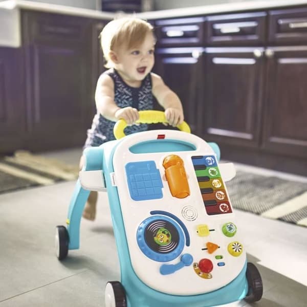 Gåstol og aktivitetsbord 4 i 1 musiklegetøj - BABY EINSTEIN - Mix 'N Roll - 100 lyde - Opdagelse af musik og farver