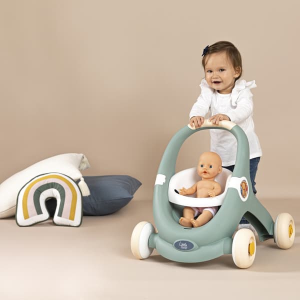 SMOBY Lille Rollator 3-i-1 interaktiv rollator og klapvogn