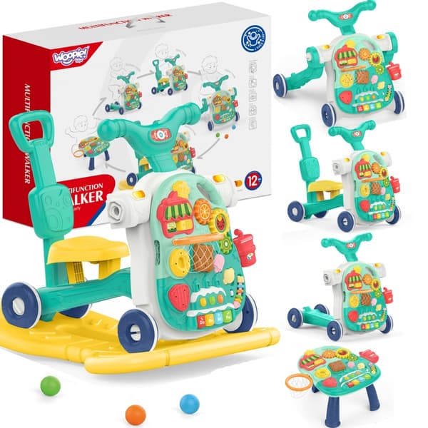 WOOPIE BABY 5-i-1 Gåstol för Barn, Multifunktionell, Blå, 1+