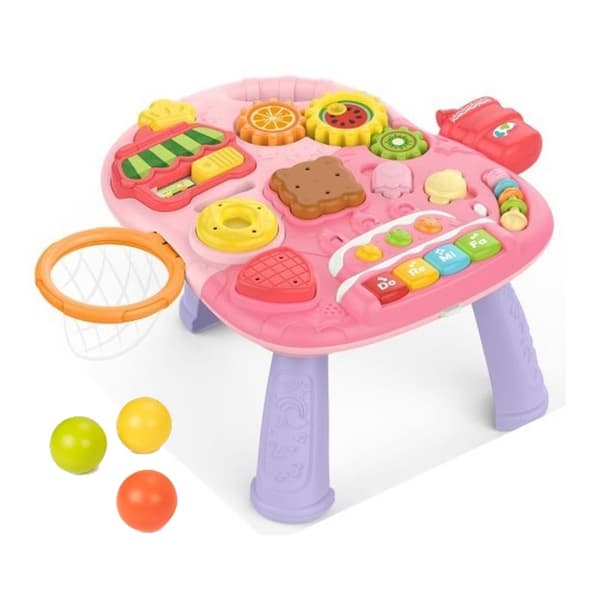 WOOPIE BABY 5-i-1 Gåstol för Barn, Multifunktionell, Rosa 1+