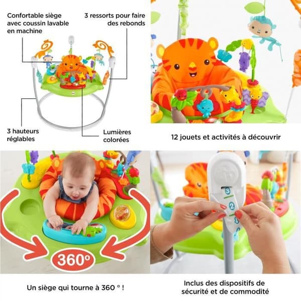 Fisher-Price - Jumperoo Djungelljud och Ljus - Youpala CHM91